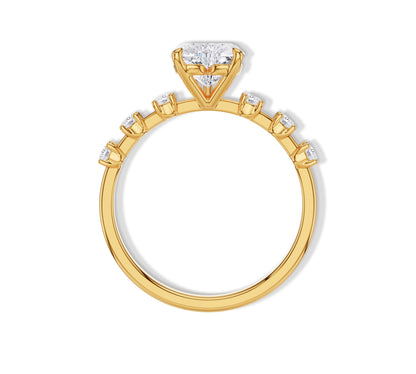 heart cut diamond ring