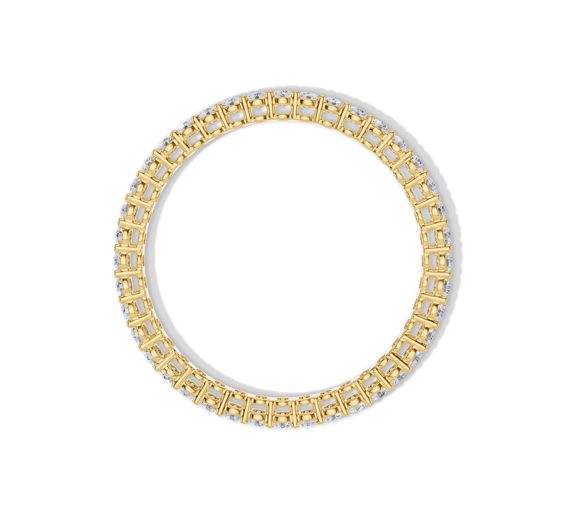 Full circle diamond eternity wedding band