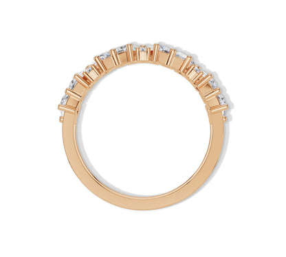 Baguette and round cut diamond ring