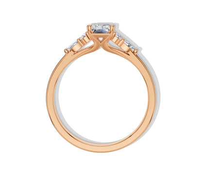 Radiant rose gold engagement ring with elegance