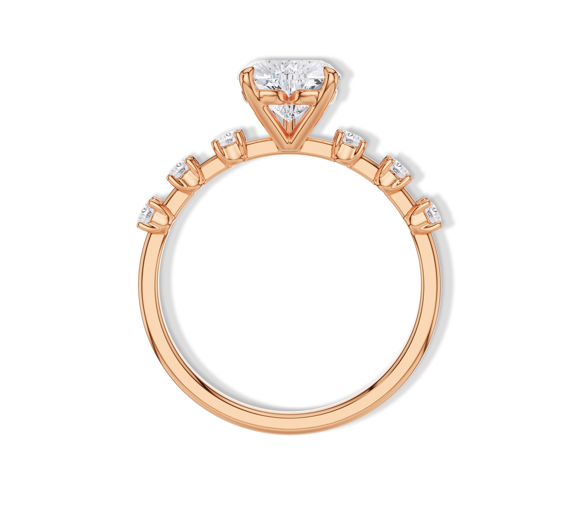 engagement ring heart shaped