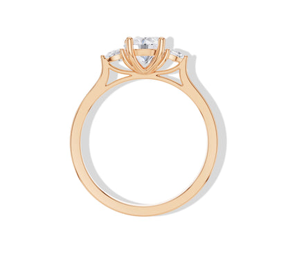 three stone diamond engagement ring