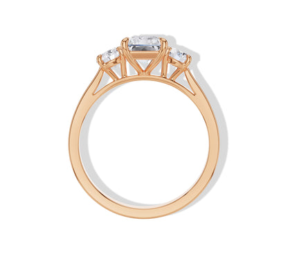 3 diamond engagement ring gold
