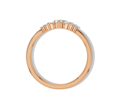 rose gold tear drop diamond rings​