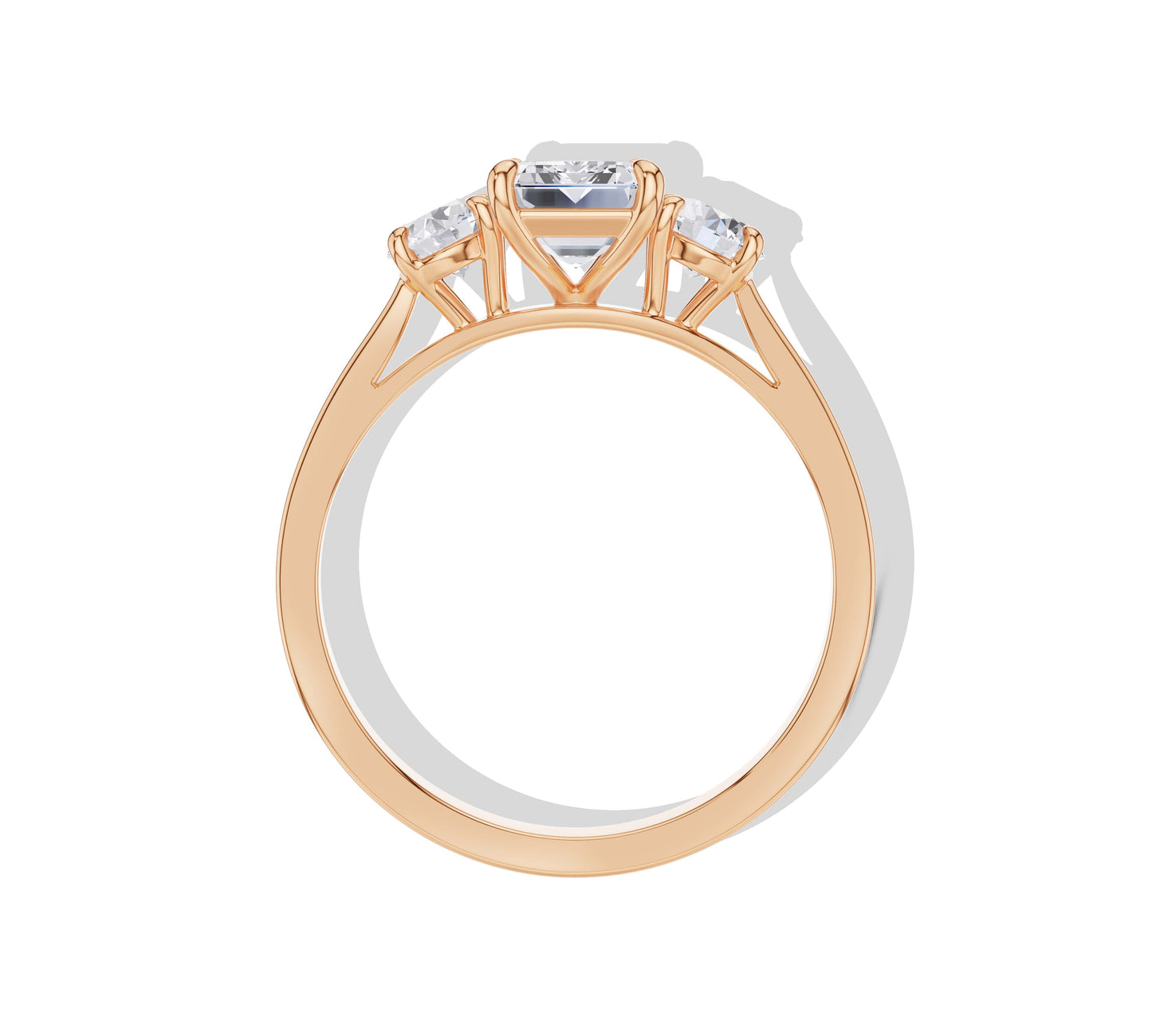 three stone engagement ring