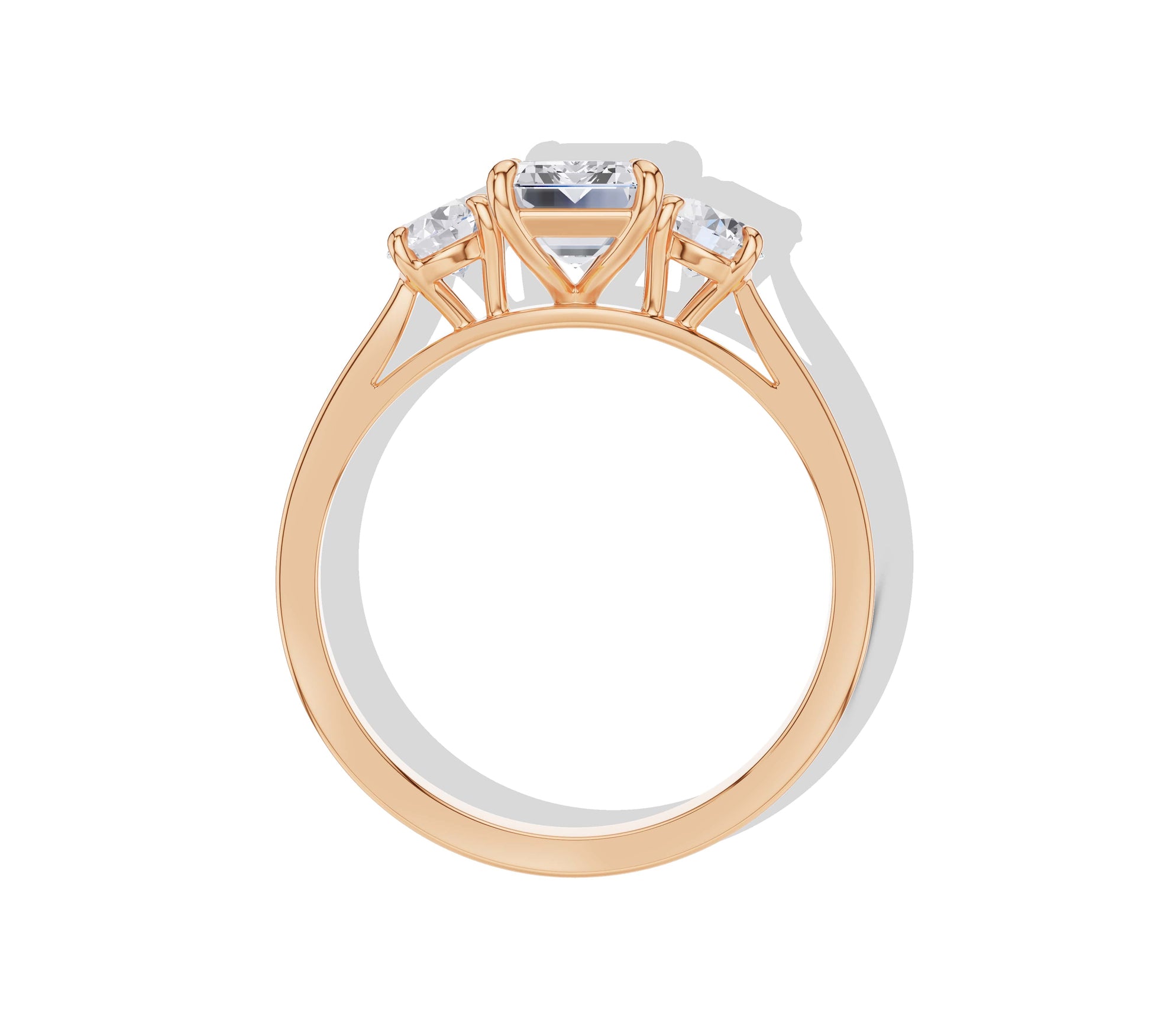 three stone engagement ring