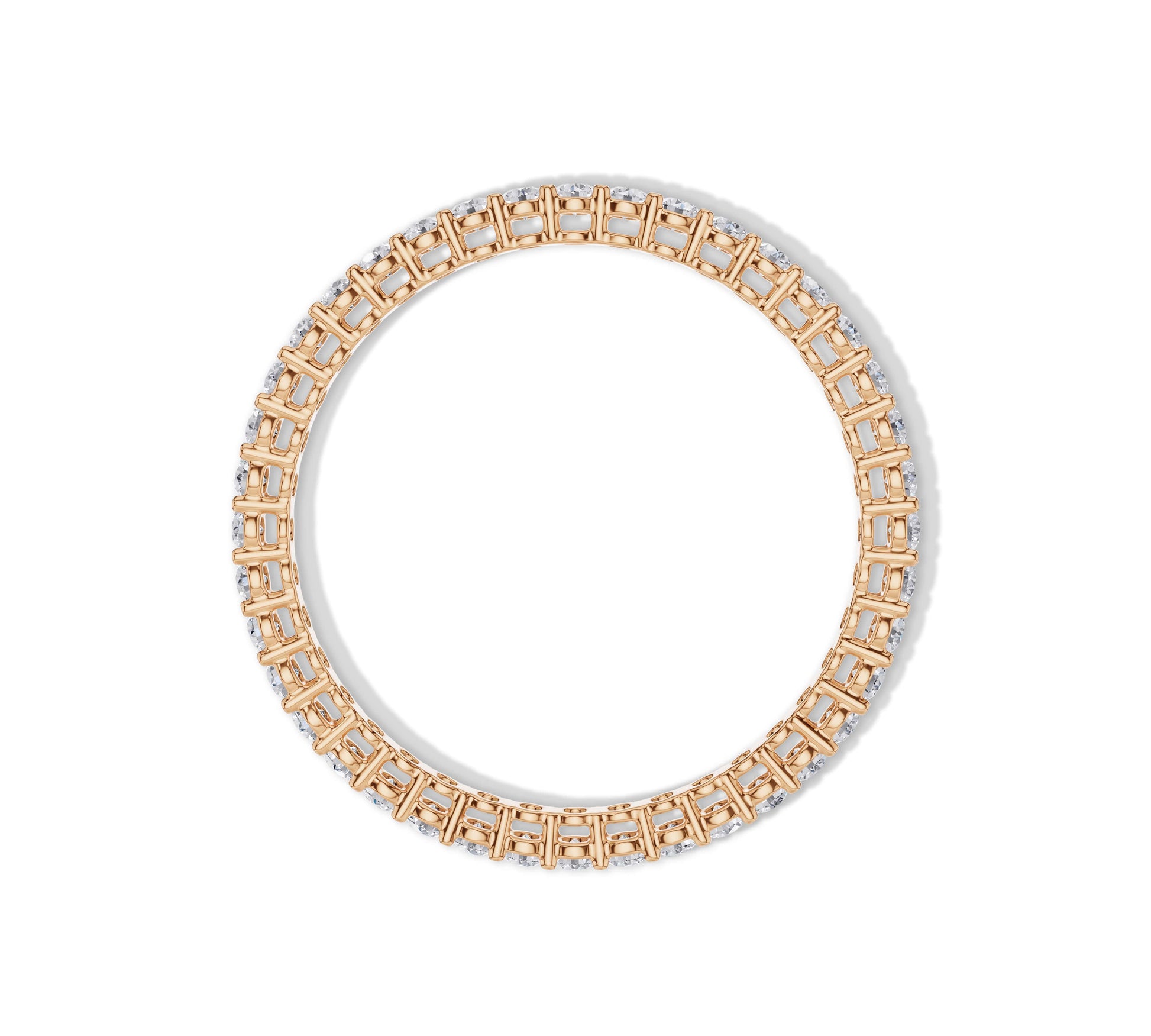 Yellow gold eternity band for stacking