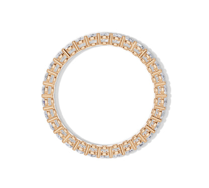 Timeless full diamond ring in polished gold