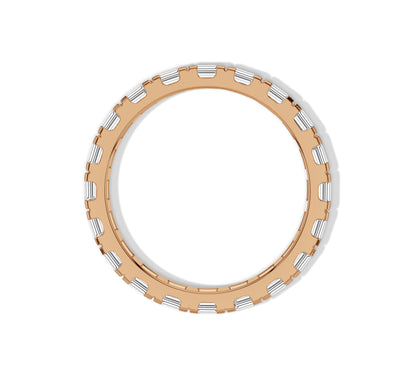 rose gold diamond wedding band