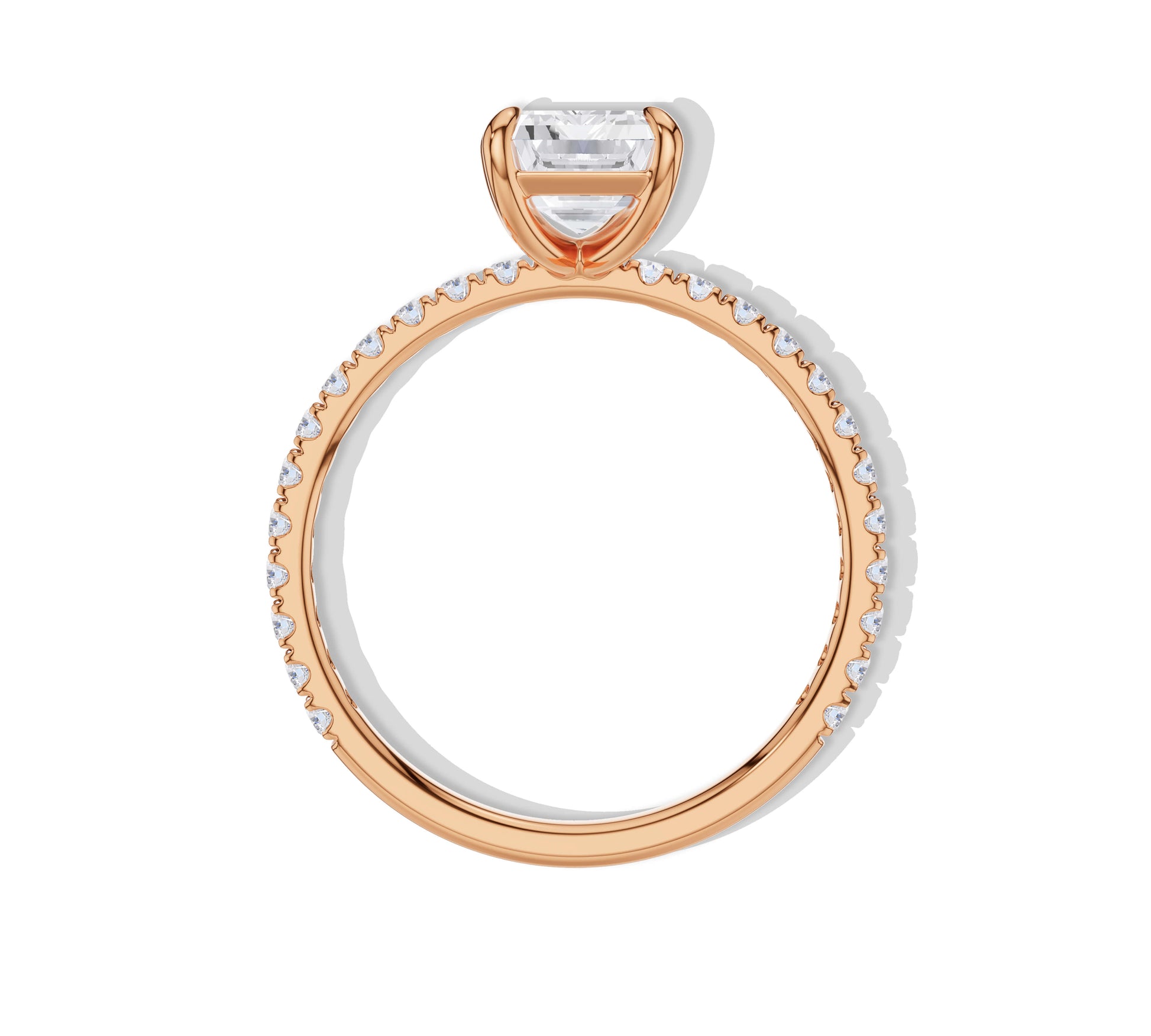 emerald cut diamond ring​