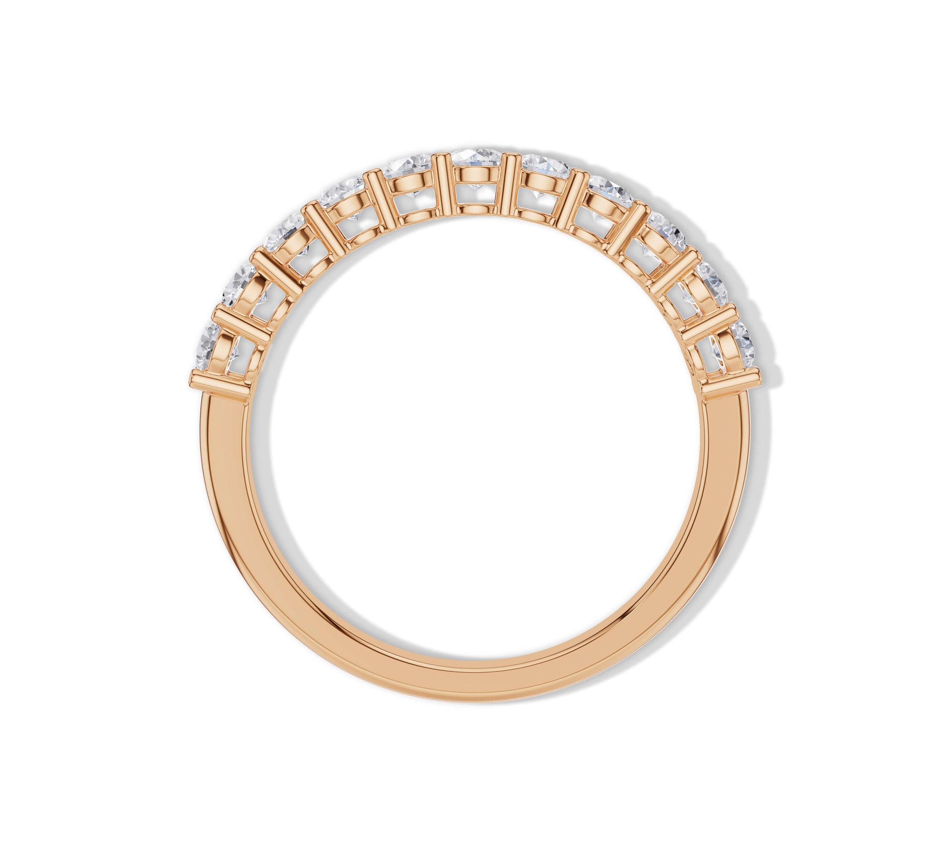 Classic bridal band in yellow gold