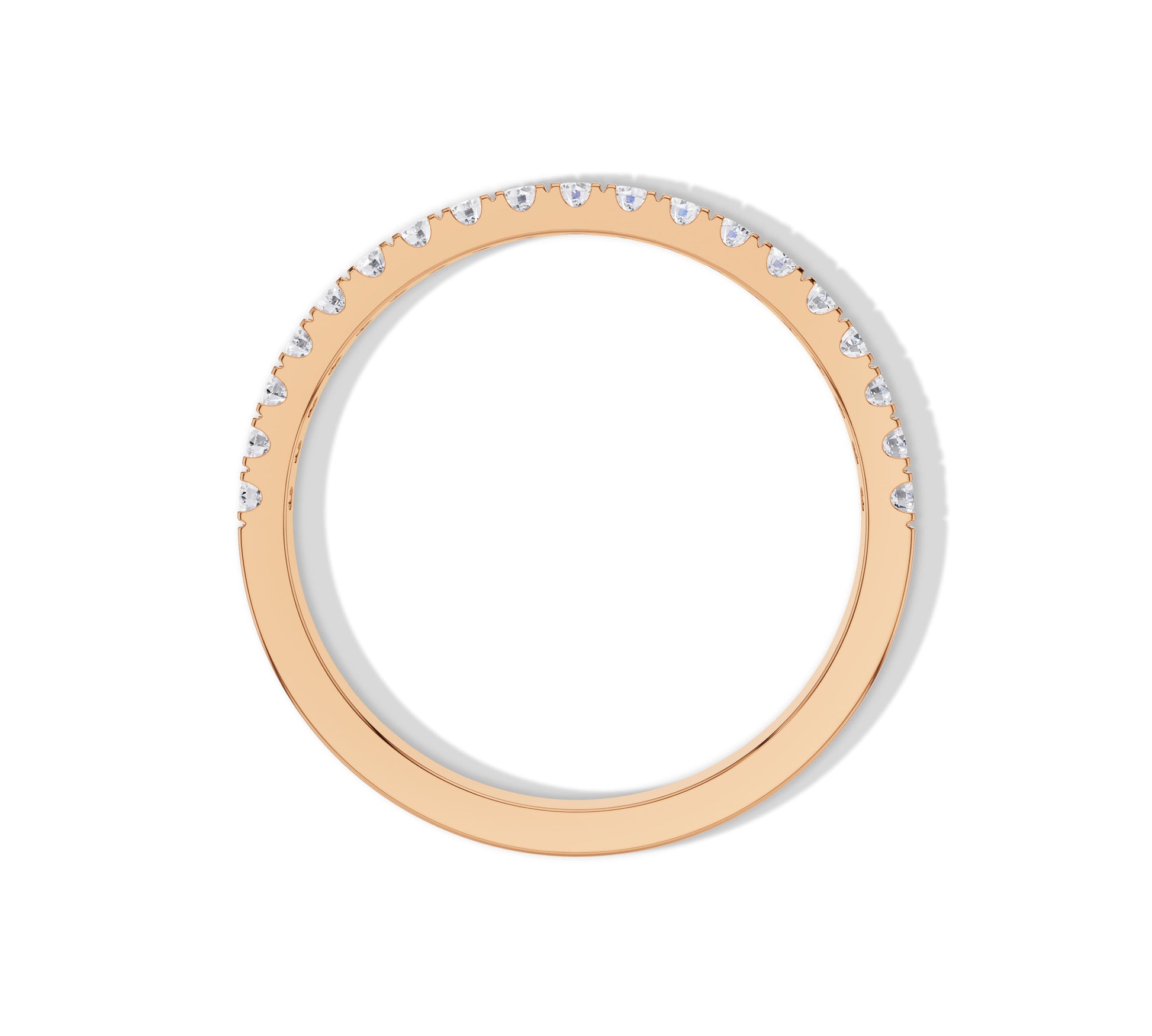 micro pave diamond stackable ring