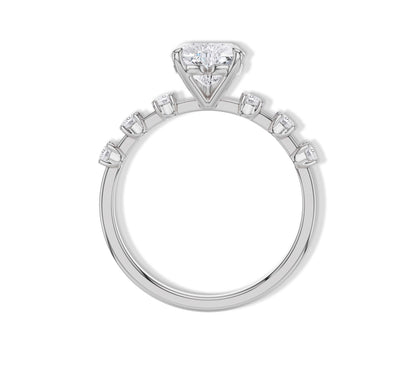 heart shaped diamond wedding ring