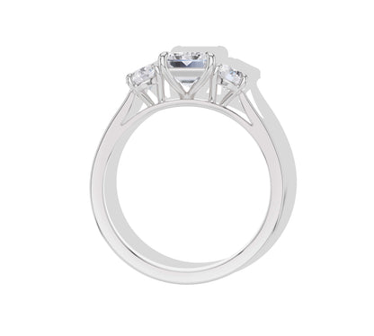white gold three stone diamond ring