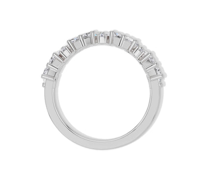 Yellow gold wedding band with diamonds