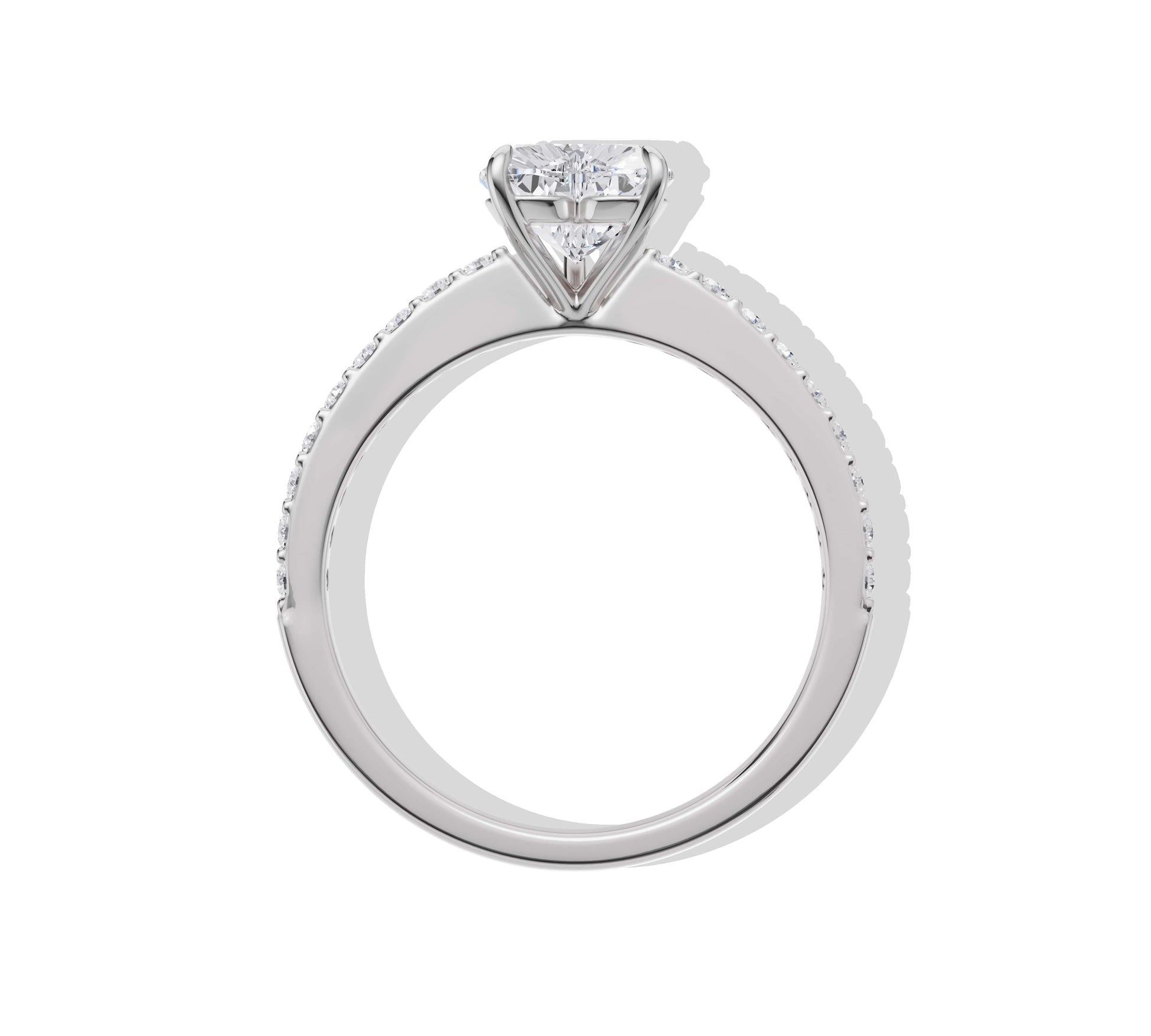 diamond heart ring