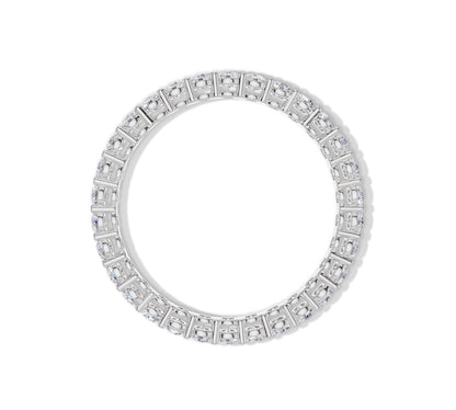 Round diamond eternity band for stacking or wedding