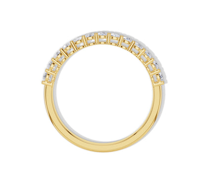 yellow gold round diamond ring