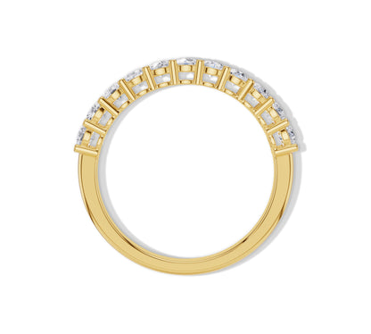 Engagement-style half eternity ring