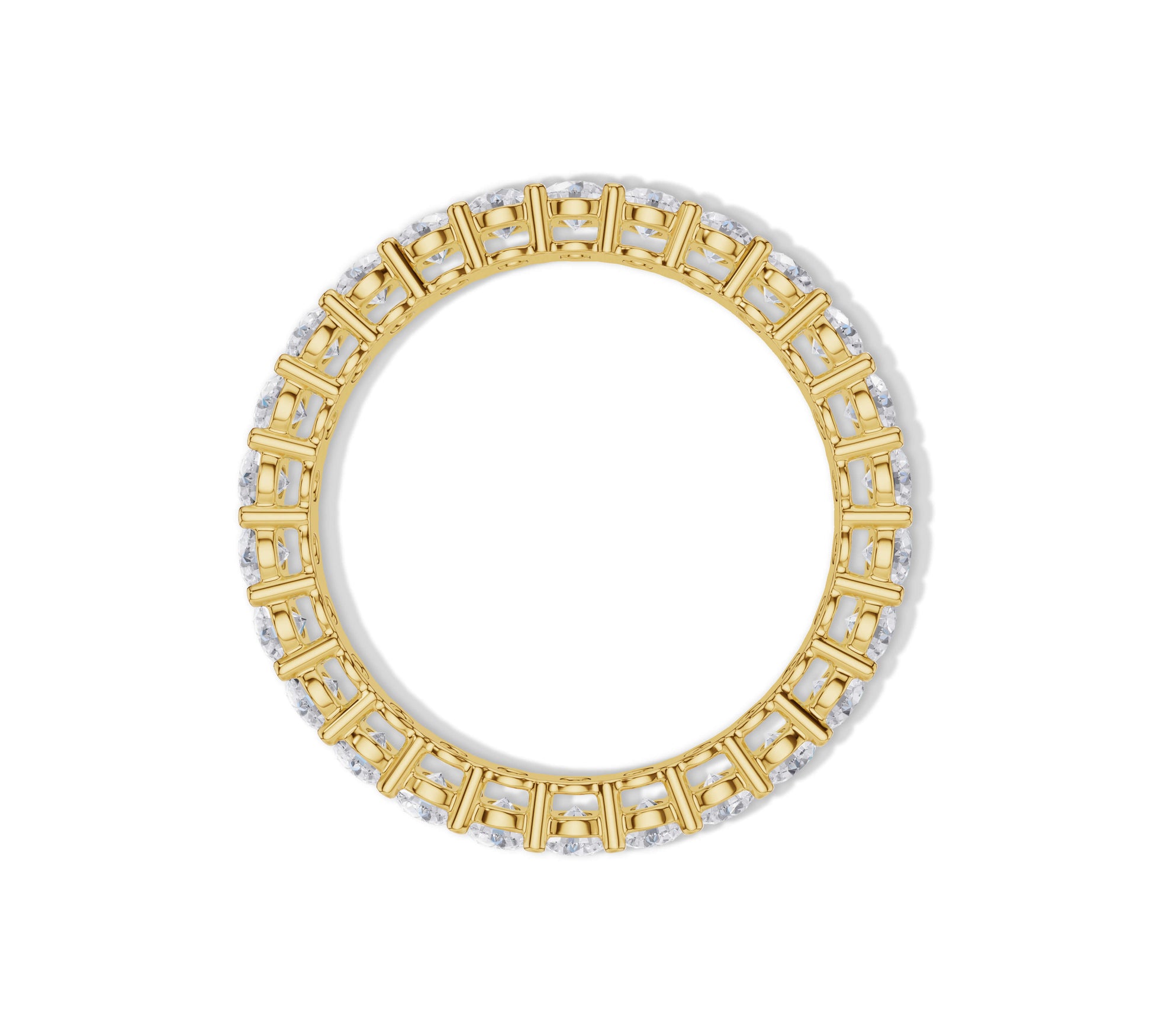 18K yellow gold eternity ring with round diamonds