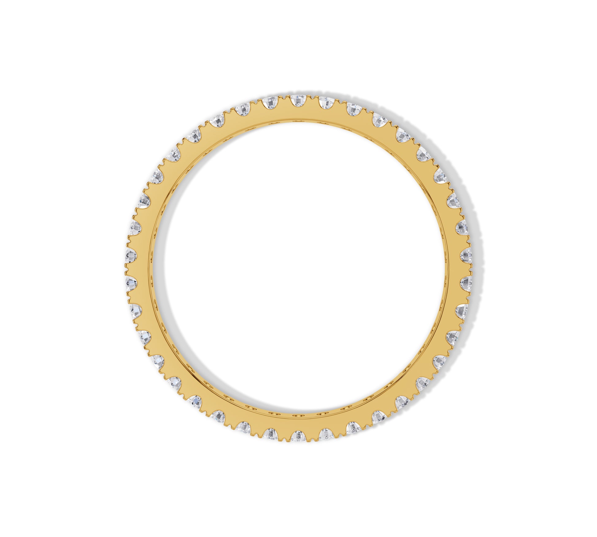 Full circle diamond ring in gold