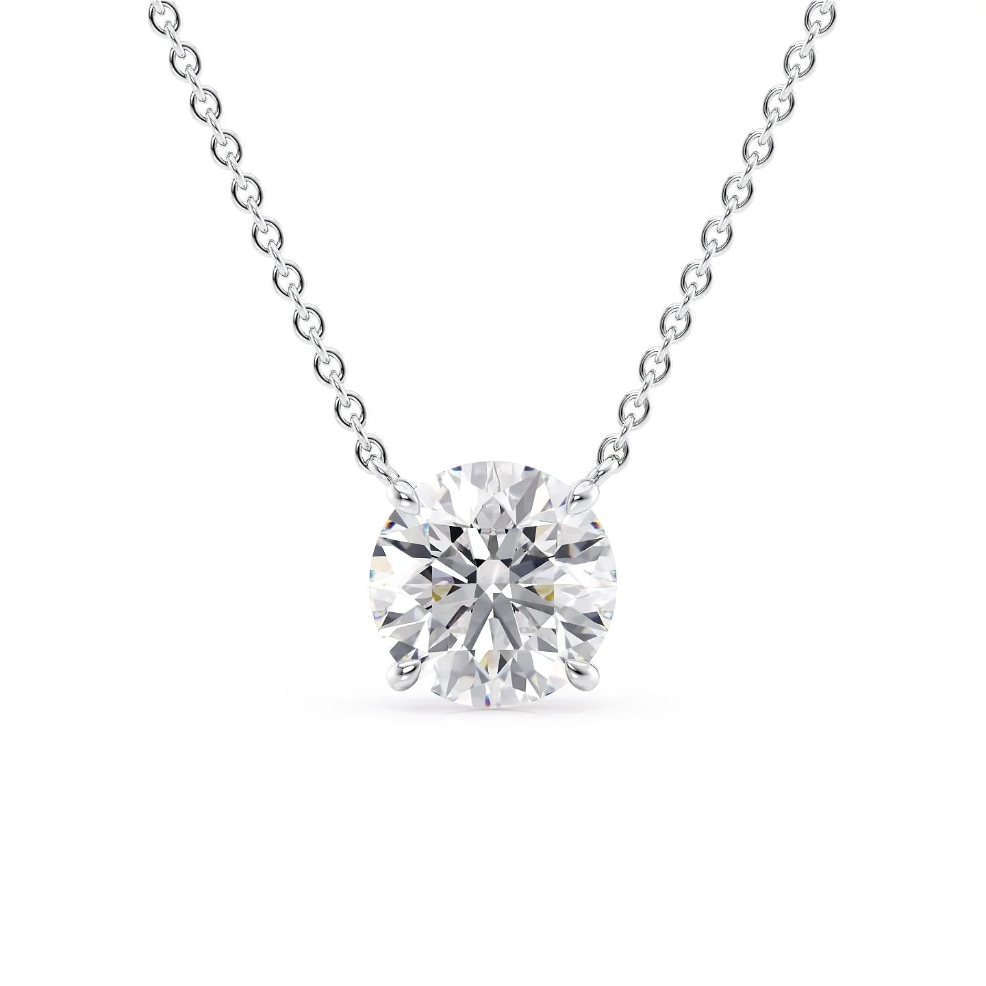 Solitaire Round Cut Diamond Pendant