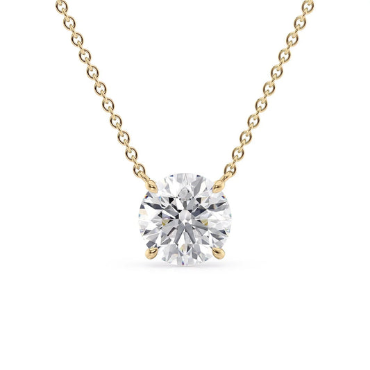 Solitaire Round Cut Diamond Pendant