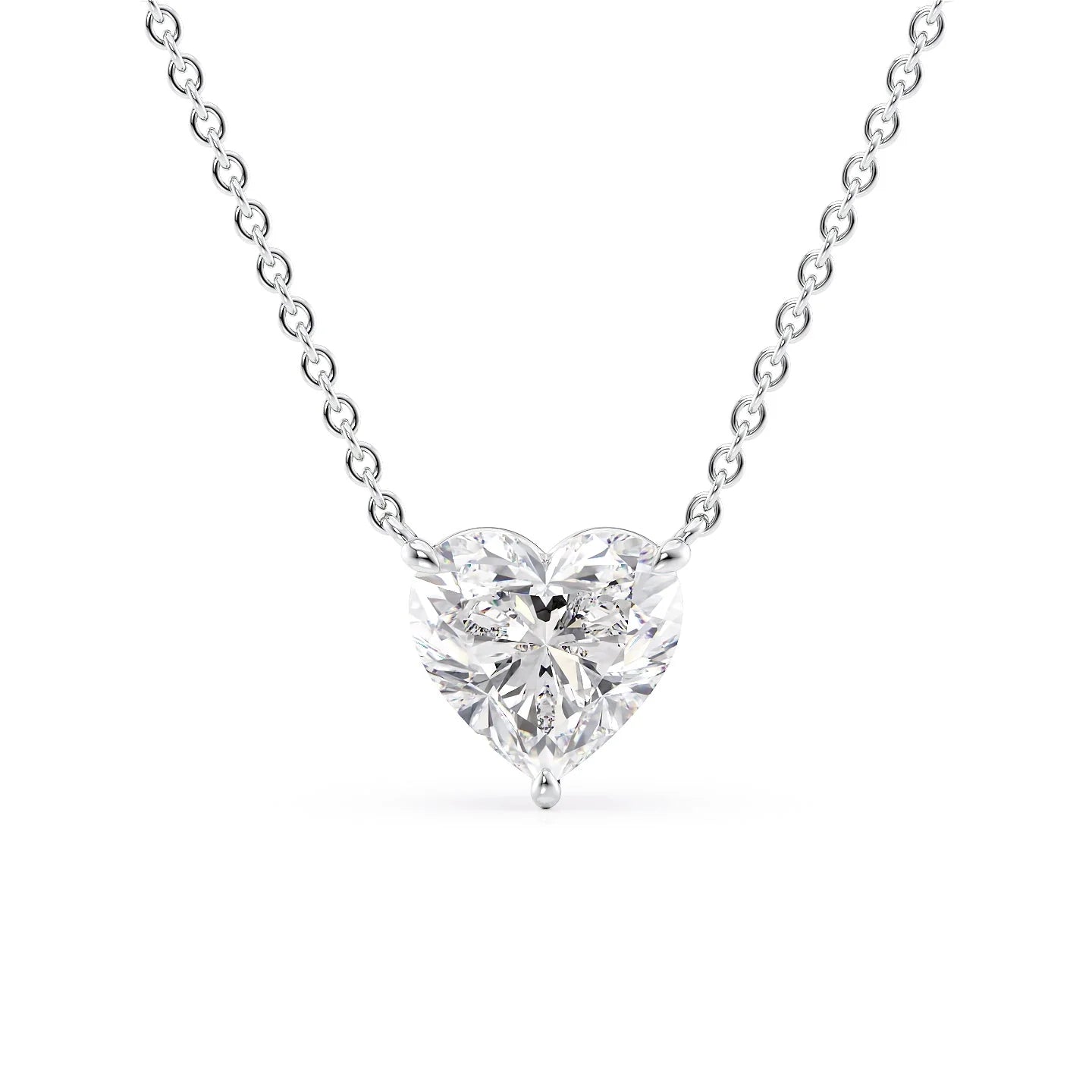 Solitaire Heart Cut Diamond Pendant