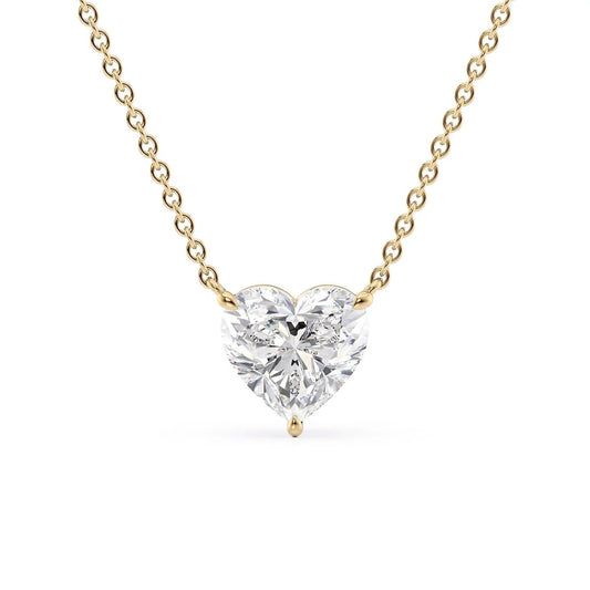 Solitaire Heart Cut Diamond Pendant