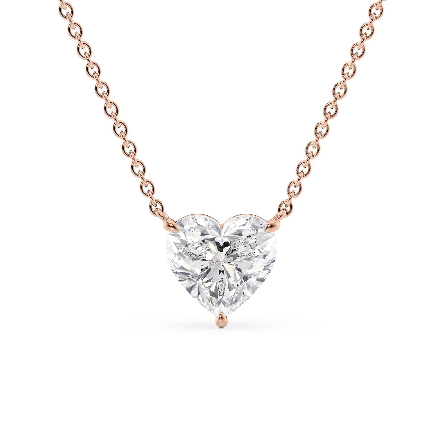 Solitaire Heart Cut Diamond Pendant