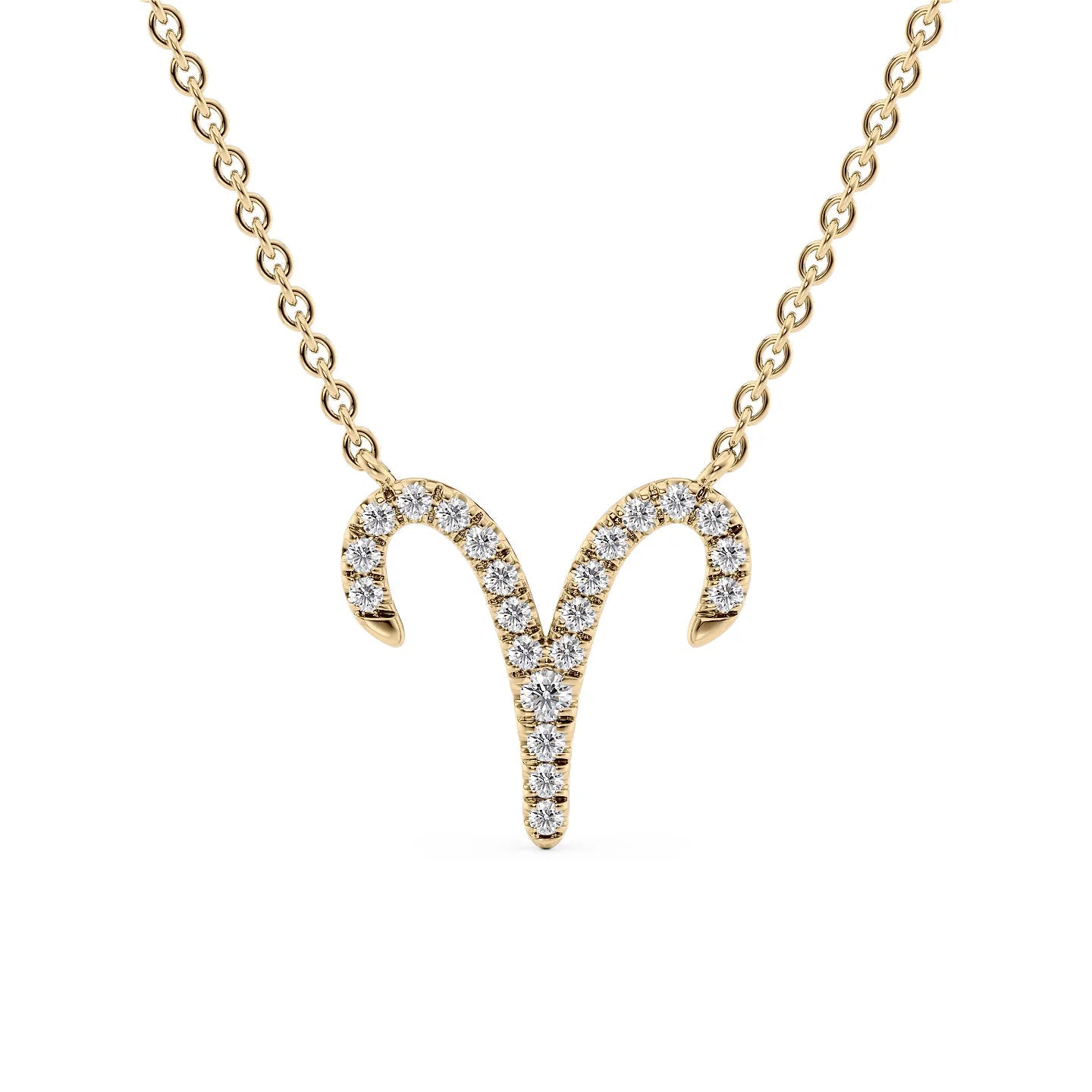 Lab Grown Round Diamond Zodiac symbol Pendant