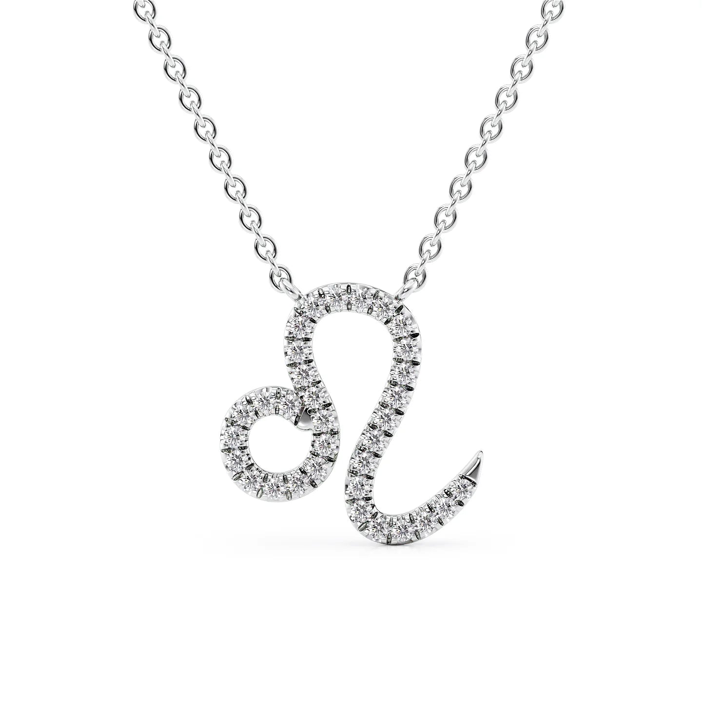 Lab Grown Round Diamond Zodiac symbol Pendant