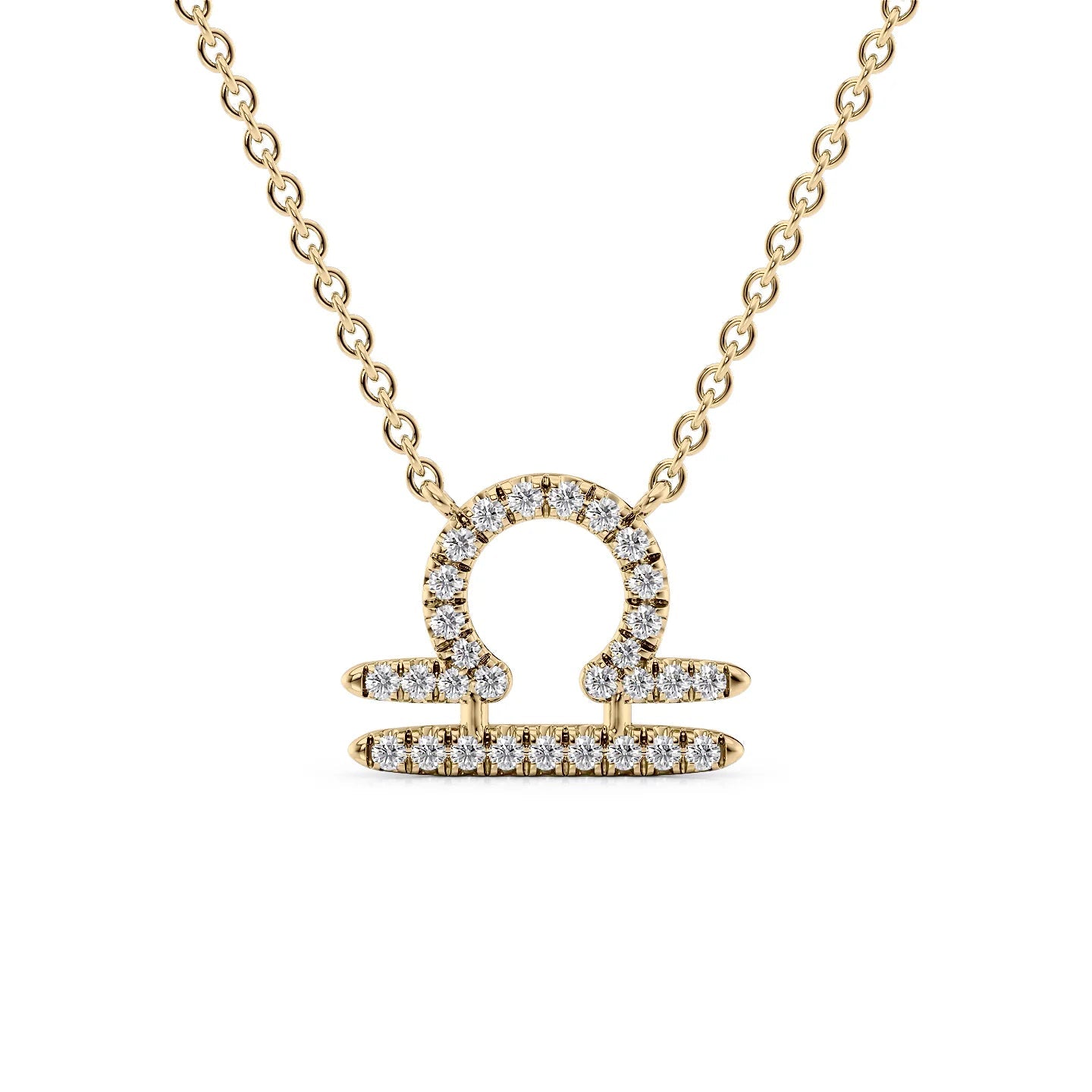 Lab Grown Round Diamond Zodiac symbol Pendant