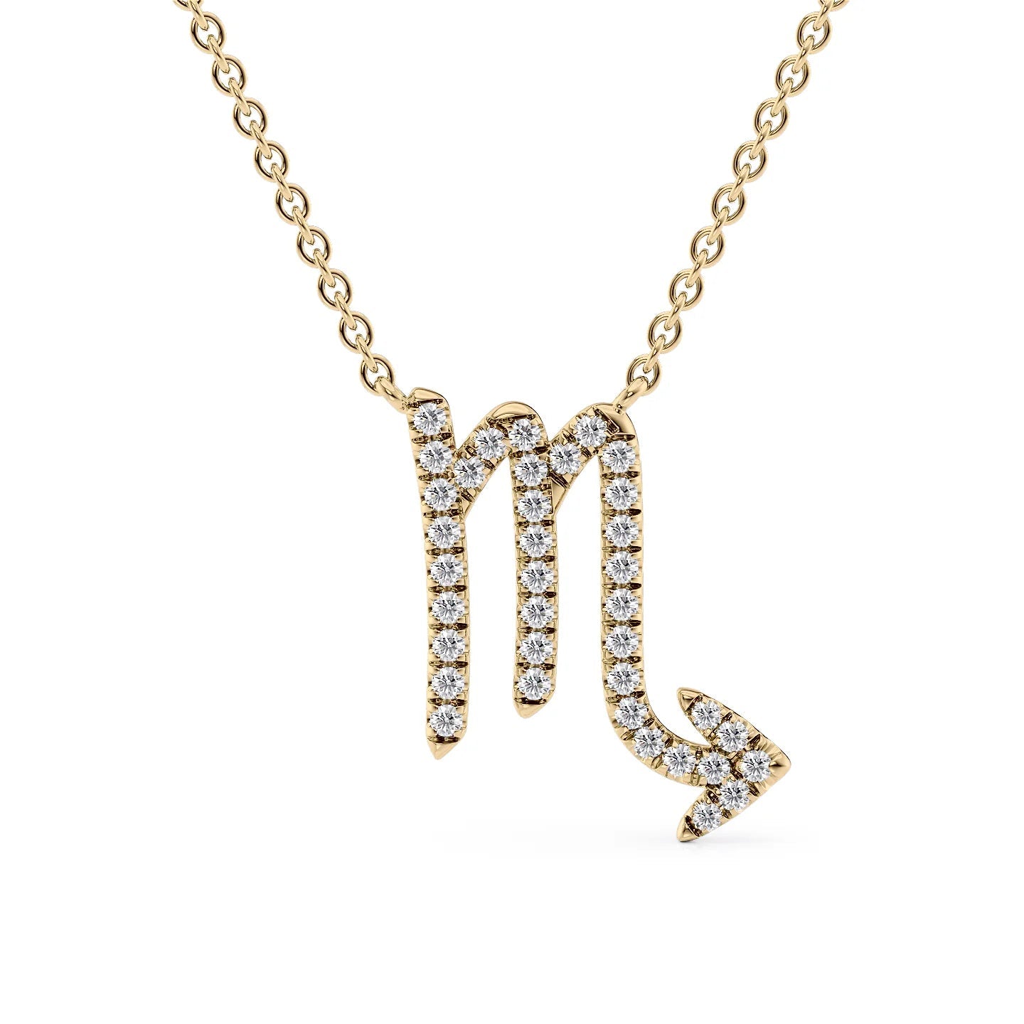 Lab Grown Round Diamond Zodiac symbol Pendant