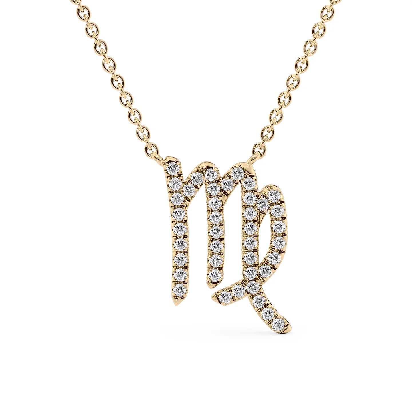 Lab Grown Round Diamond Zodiac symbol Pendant