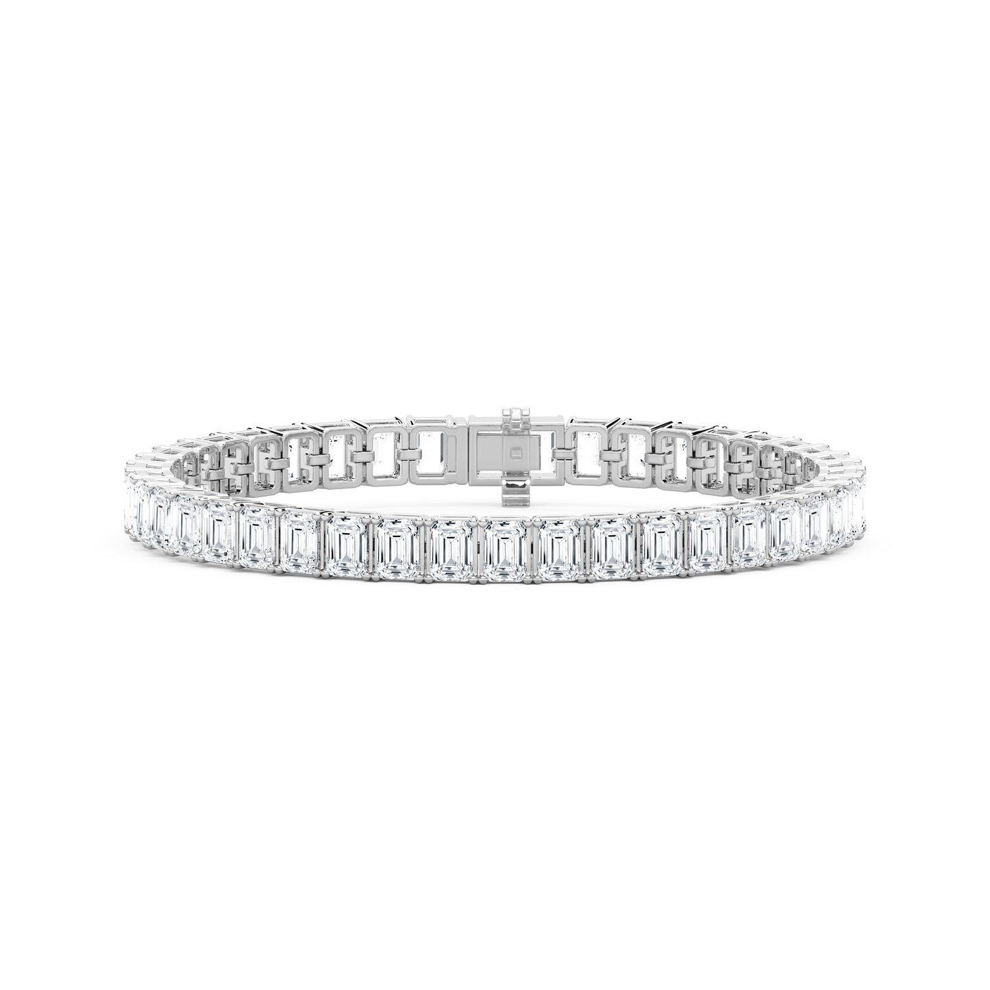 Stunning Emerald Diamond Tennis Bracelet