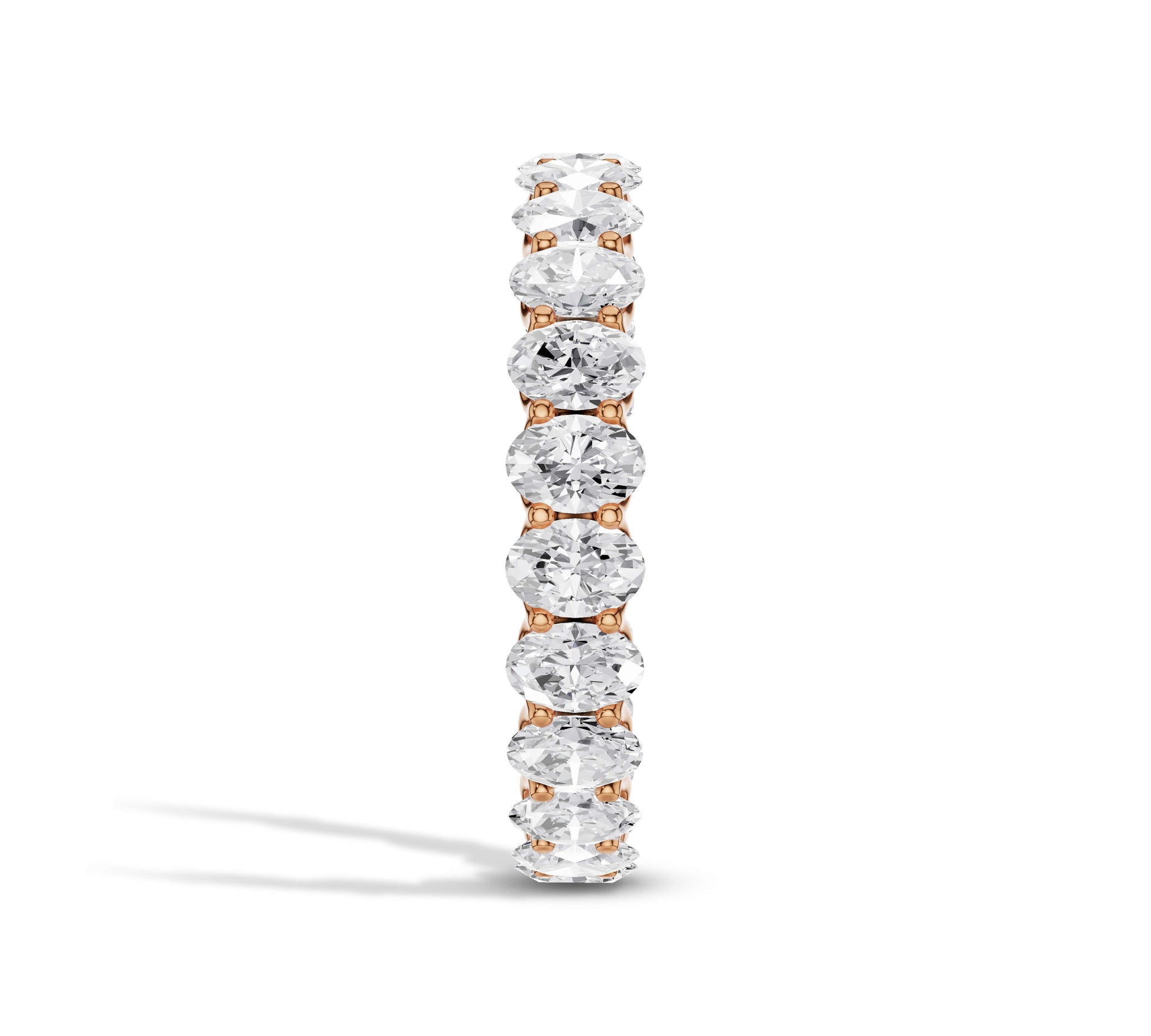 Fine jewelry eternity band with gold setting