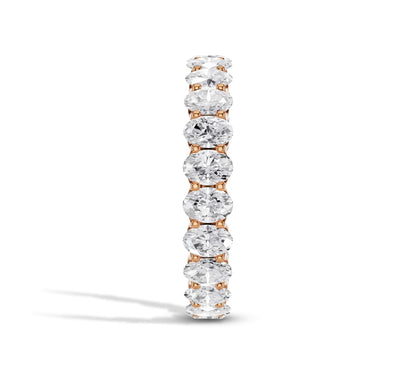 Fine jewelry eternity band with gold setting