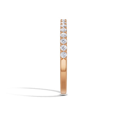 rose gold petite diamond wedding band