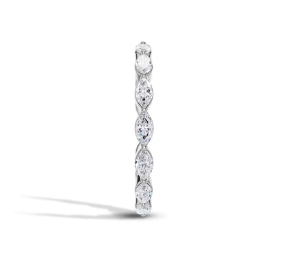 horizontal marquise diamond band