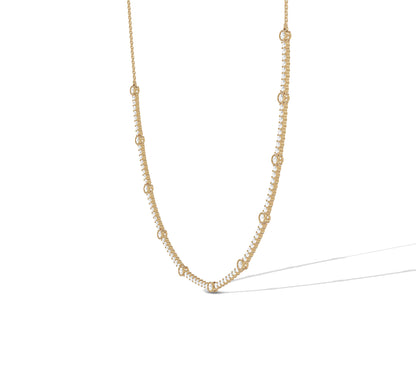 Minimalist gold chain with diamond accents