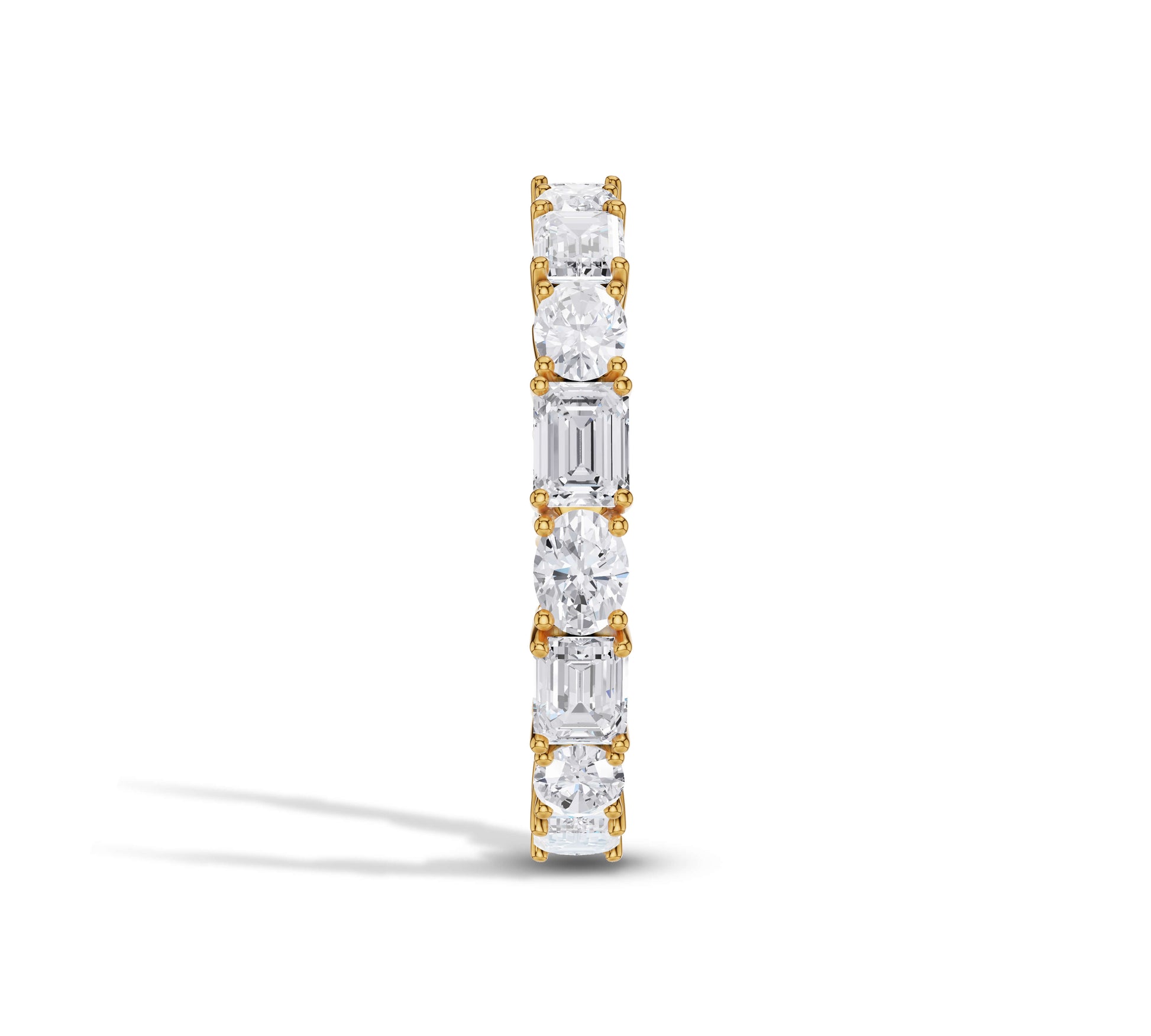 Glamorous mixed diamond eternity band