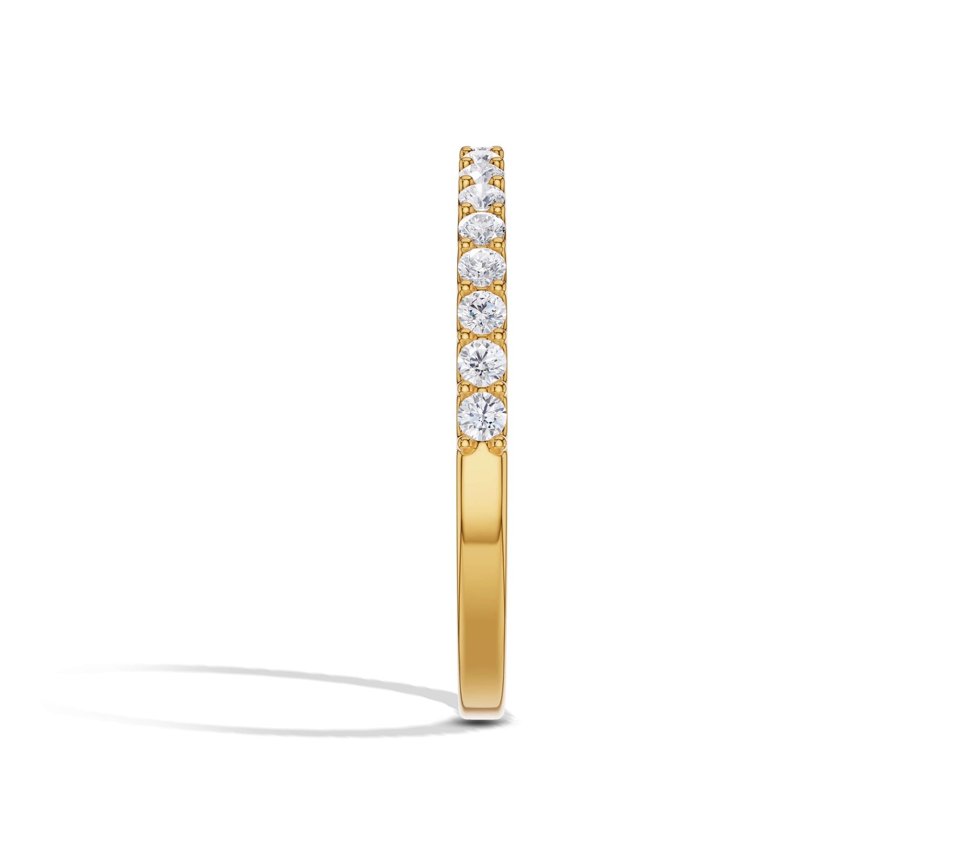 yellow gold petite stackable ring