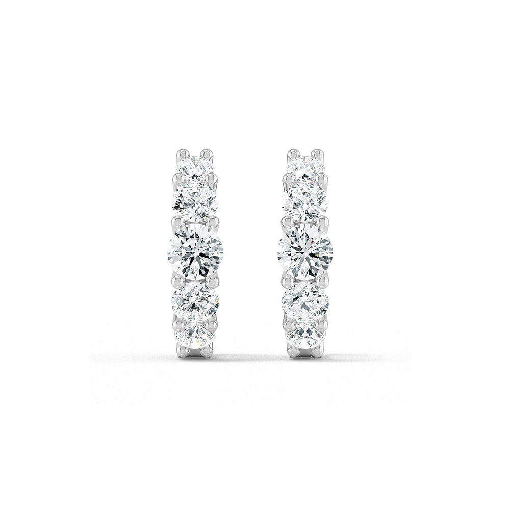 A stunning pair of gold hoop Lab Grown Diamond earrings