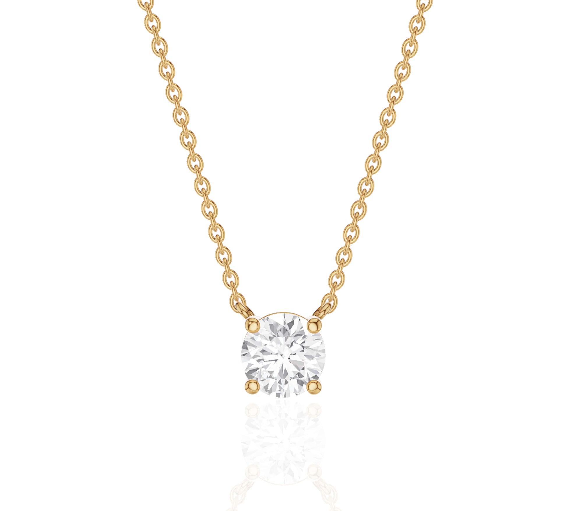 2.ct Round Diamond Solitaire Necklace