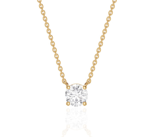 2.ct Round Diamond Solitaire Necklace