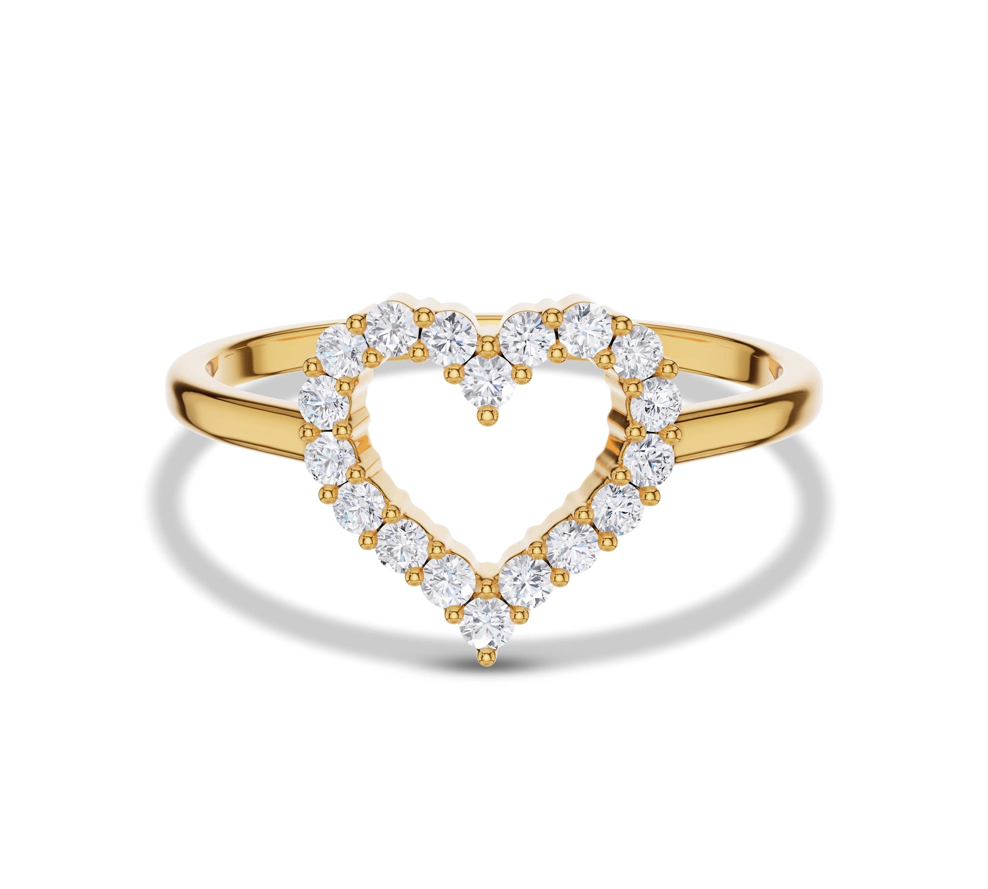 heart shaped diamond ring​