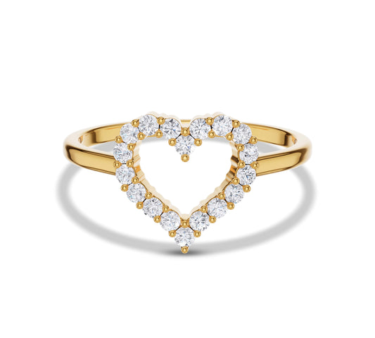 heart shaped diamond ring​