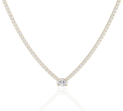 tennis necklace gold 14k