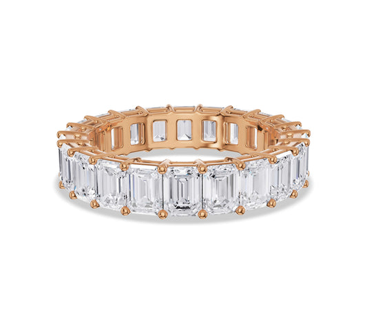 Luxury wide gold ring with rectangular diamonds